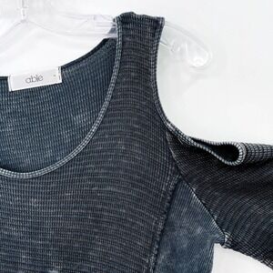 Able Cold Shoulder Knit Long Sleeve Dress